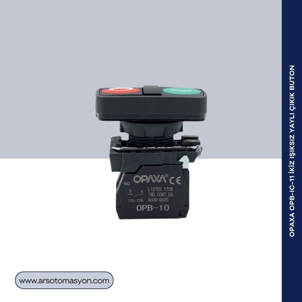 OPB-IC-11 İkiz Işıksız Yaylı Çıkık Buton