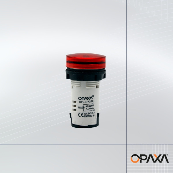 OPL-4-A220 Led Sinyal Lambası - 220VAC - Kırmızı