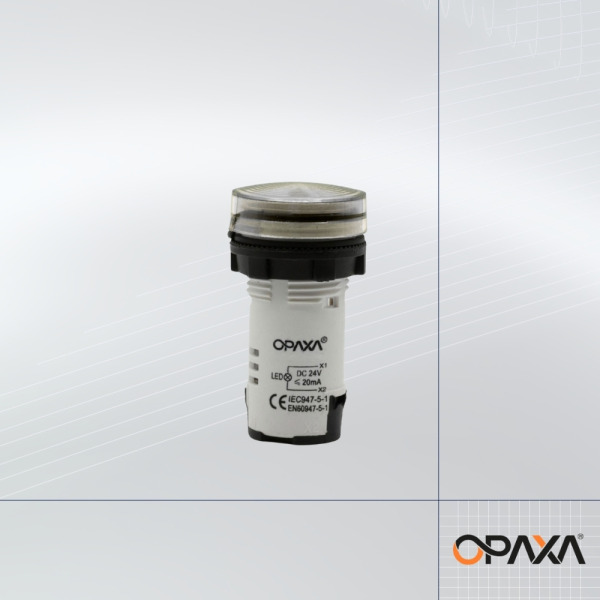 OPL-7-D24 Led Sinyal Lambası - 24VDC - Şeffaf Beyaz